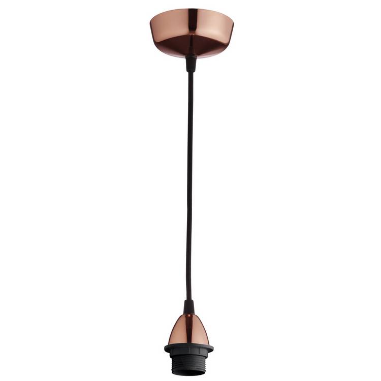 Habitat Pendel Electric Light Fitting Black & Copper 1.2M 0