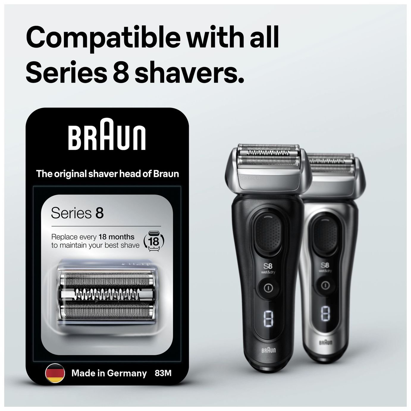 Buy Braun Series 8 Shaver Replacement Blade Shaving Head 83M