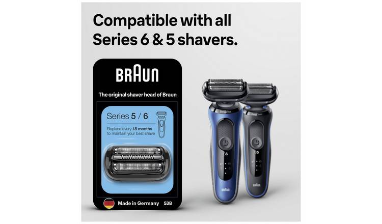 Buy BRAUN Series 5 & 6 New Gen 53B Electric Shaver Head Replacement - Black