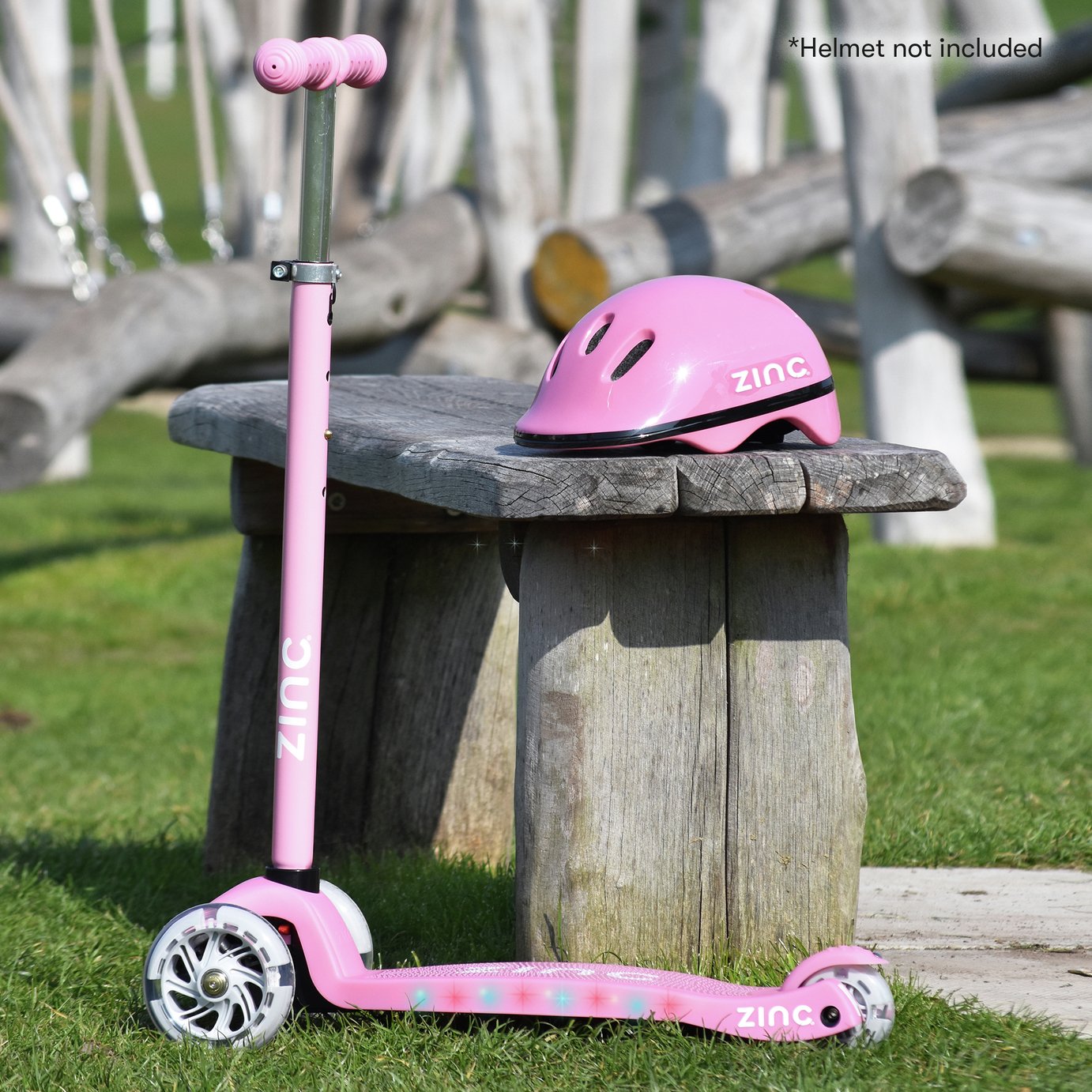 Buy Zinc T-Motion Kids Light Up 3 Wheel Scooter - Pink | Kids