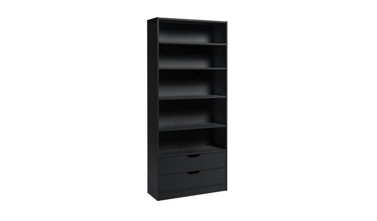 Black and on sale walnut bookcase