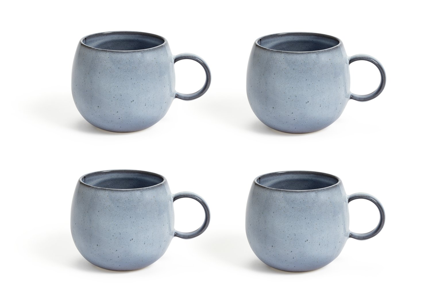 Habitat Evora Set of 4 Stoneware Mugs - Blue