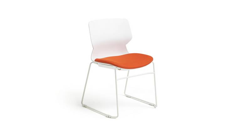 Habitat Tayte Office Chair - White and Orange
