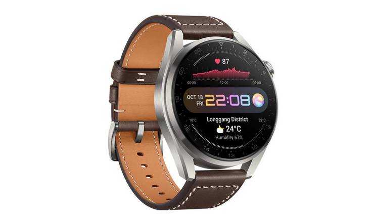 Huawei Watch 3 Pro Classic Smart Watch - Brown Leather