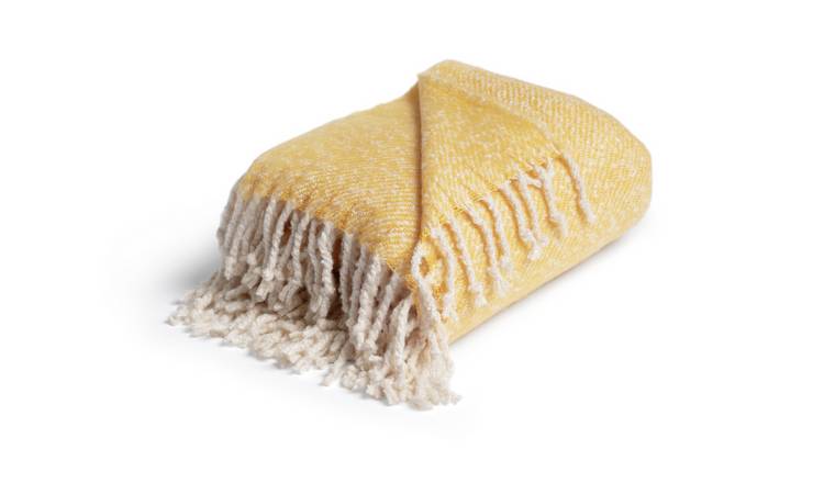 Buy Habitat Country Hideaway Woven Throw - Mustard - 125X150cm | Blankets  and throws | Argos
