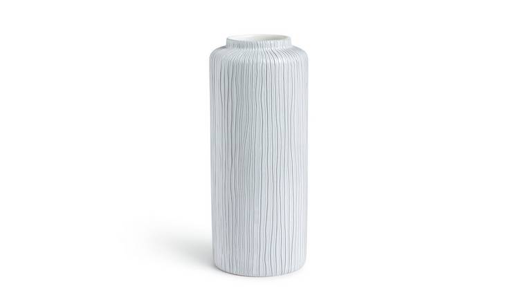 Habitat Textured Earthenware Vase - Grey