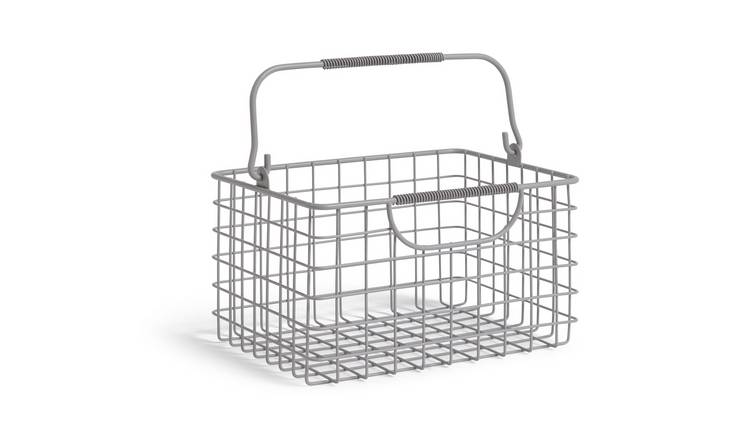 Buy Habitat Small Wire Basket - Matt Grey | Storage baskets | Argos