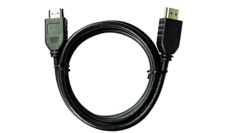 Buy 1m HDMI Cable Black HDMI cables and optical cables Argos