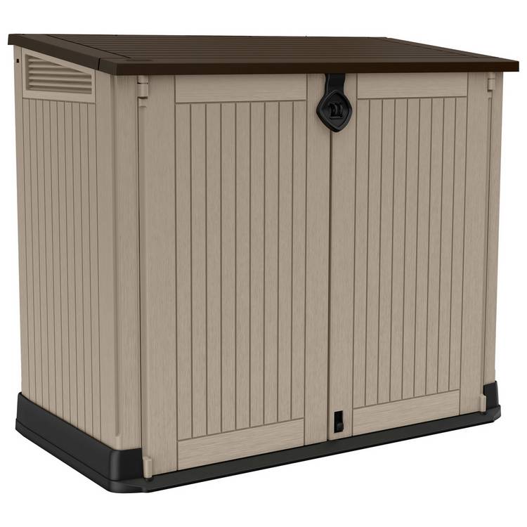 Keter Store It Out Midi 880L Garden Storage Box -Beige/Brown 0