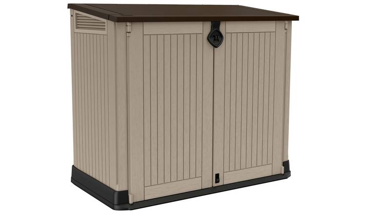 Keter Keter Store It Out Midi Lockable Outdoor Garden Storage Box 880L Beige/Brown 