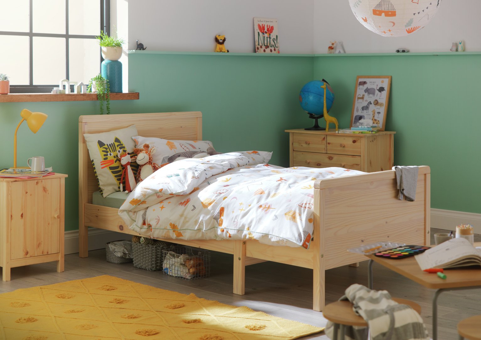 Habitat Bloom Extendable Toddler Bed & Kids Mattress - Pine