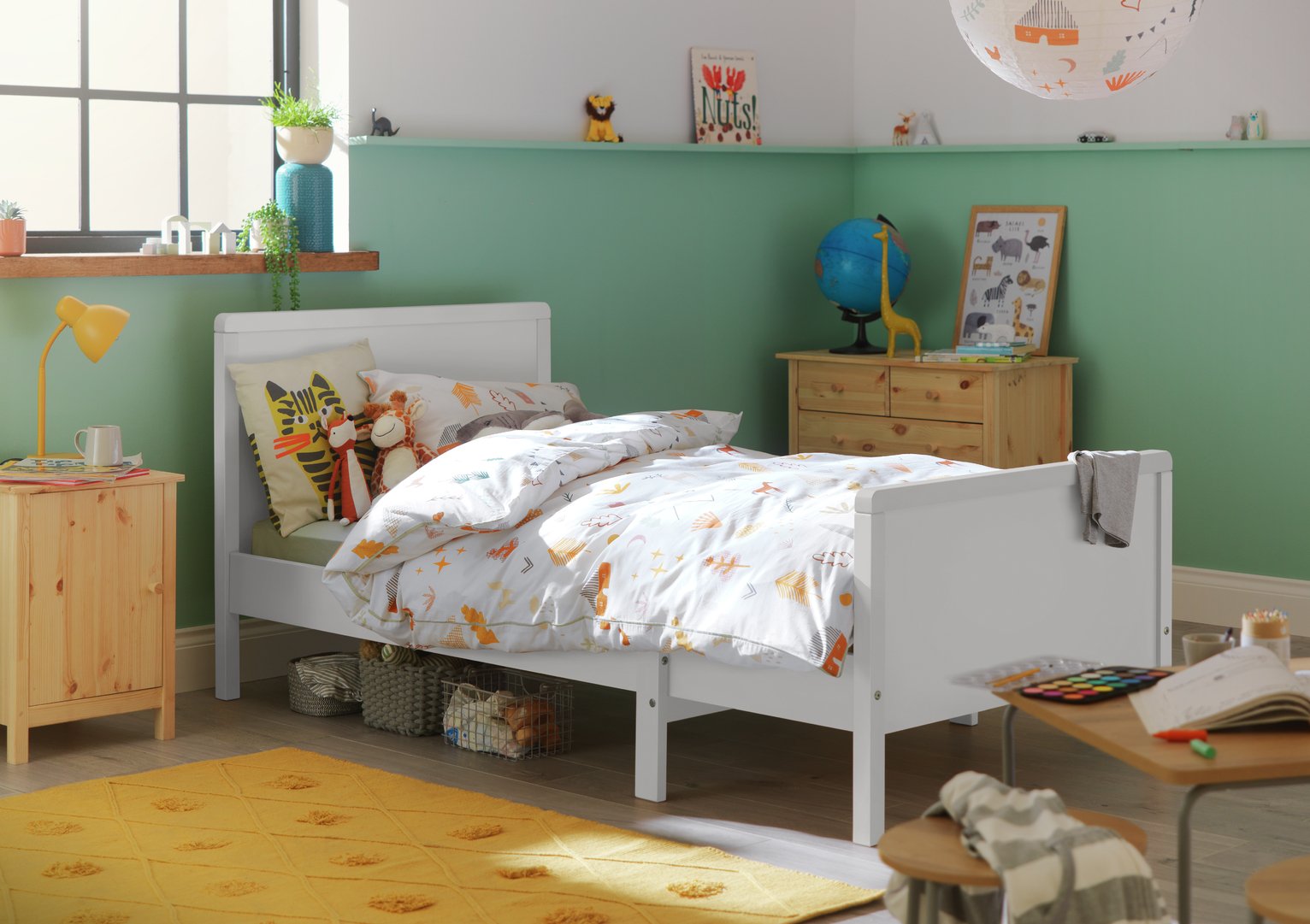 Habitat Bloom Extendable Toddler Bed & Kids Mattress - White