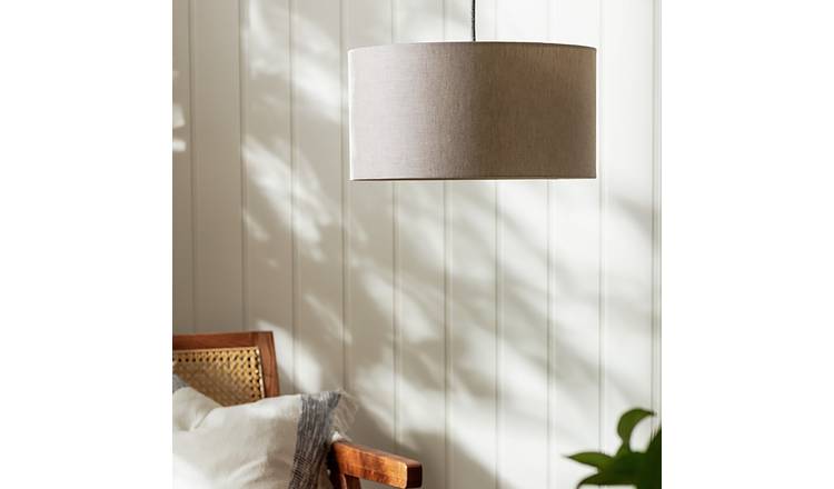 Oatmeal linen shop lamp shade