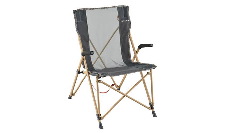 Decathlon Steel Folding Camping Armchair - Black