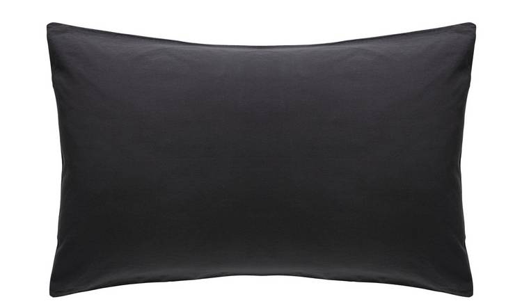 Buy Habitat Washed Standard Pillowcase Pair Charcoal Pillowcases Argos