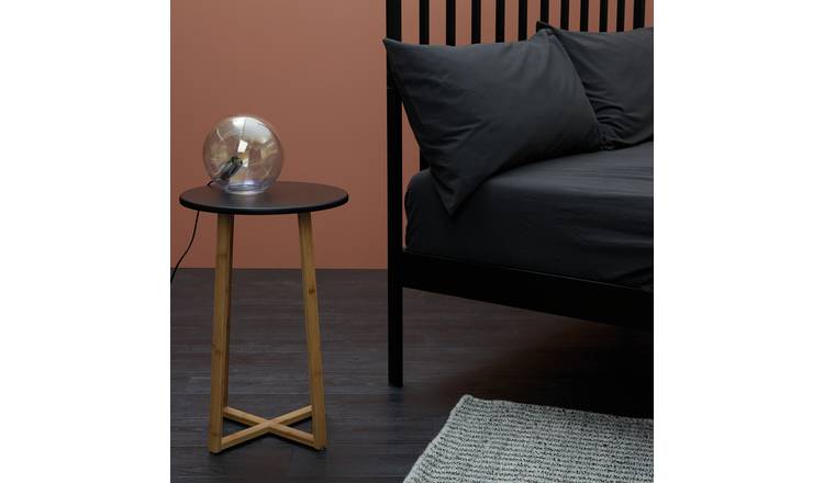 Habitat Washed Standard Pillowcase Pair - Charcoal