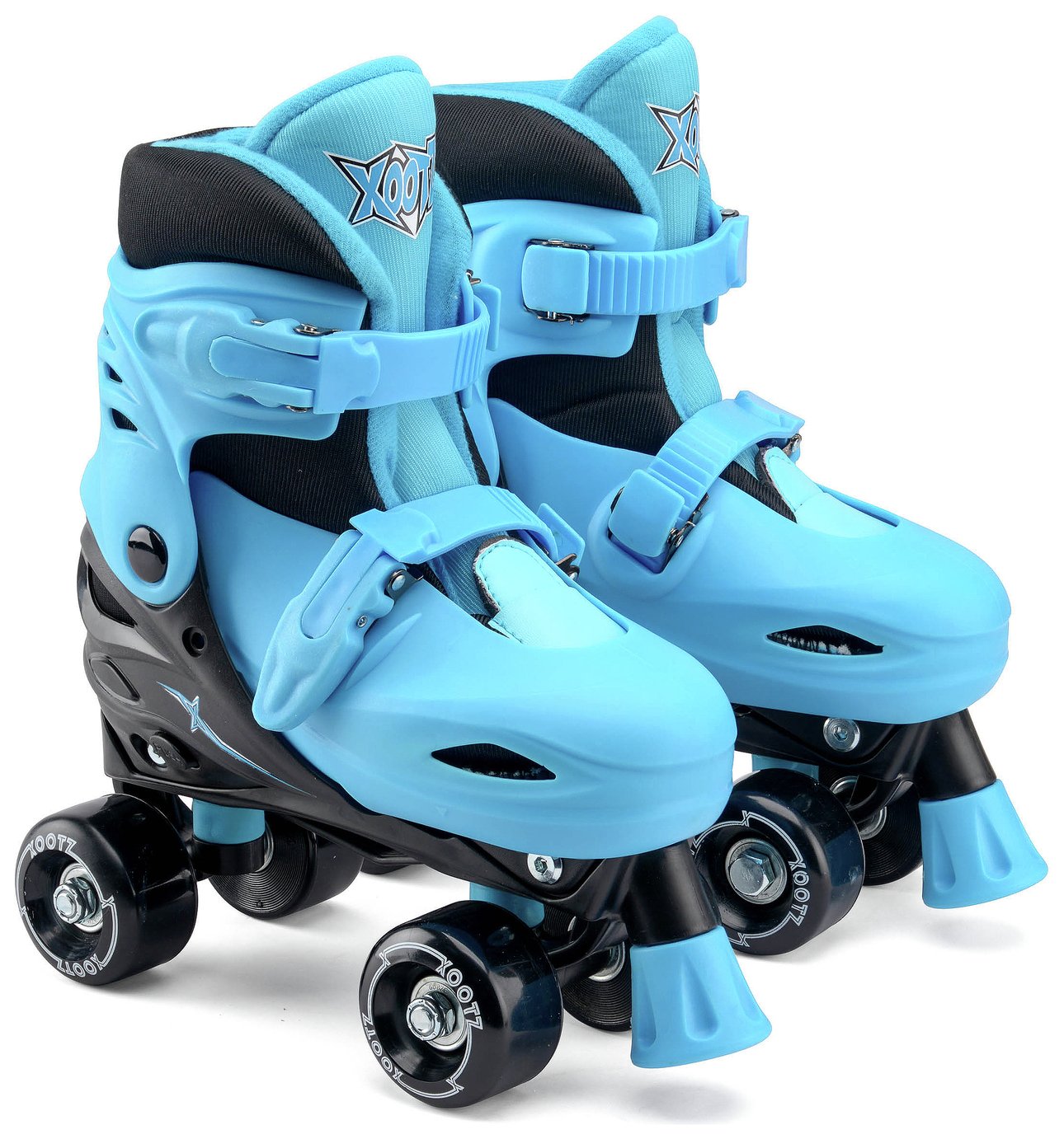 Xootz Adjustable Quad Skates - Black and Blue
