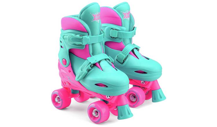 Roller Skates for Kids Girls, 4 Size Adjustable Quad Skate with