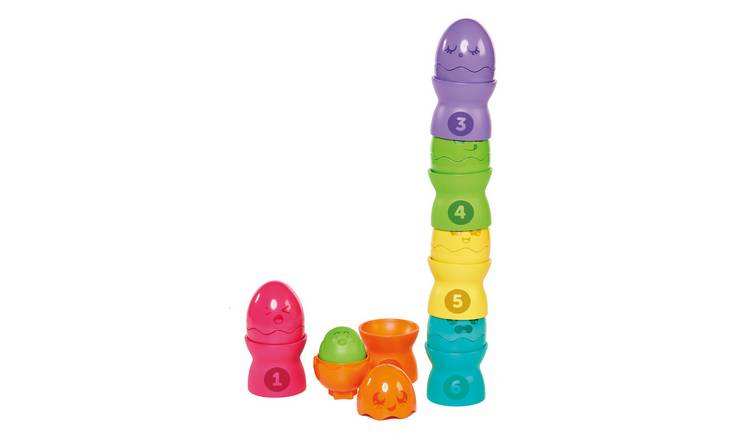 Tomy Toomies Hide and Squeak Egg Stackers Activity Toy