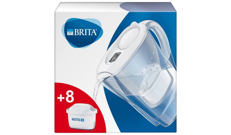 Brita Marella Fridge Water Filter Jug and 8 Cartridges - Wht