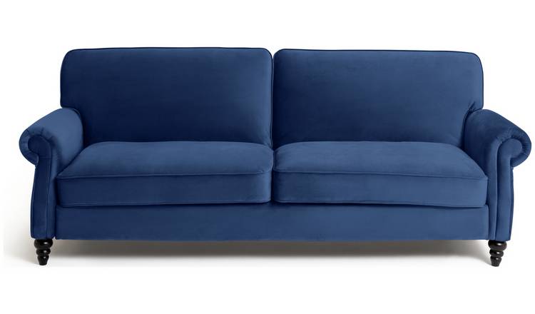 Habitat Joel Fabric 3 Seater Clic Clac Sofa Bed-Navy