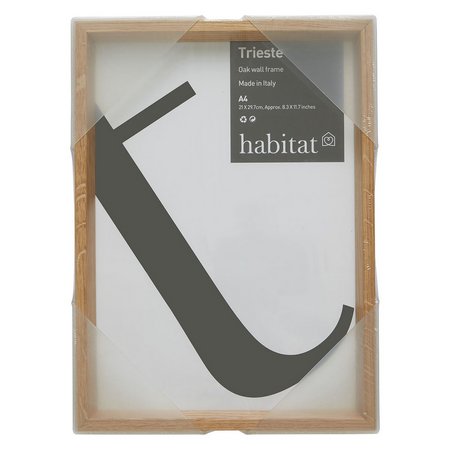 Habitat Trieste A4/8 X 12inch Oak Deep Set Picture Frame