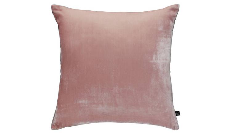 Habitat Regency Plain Velvet Cushion - Dusky Pink - 45x45cm