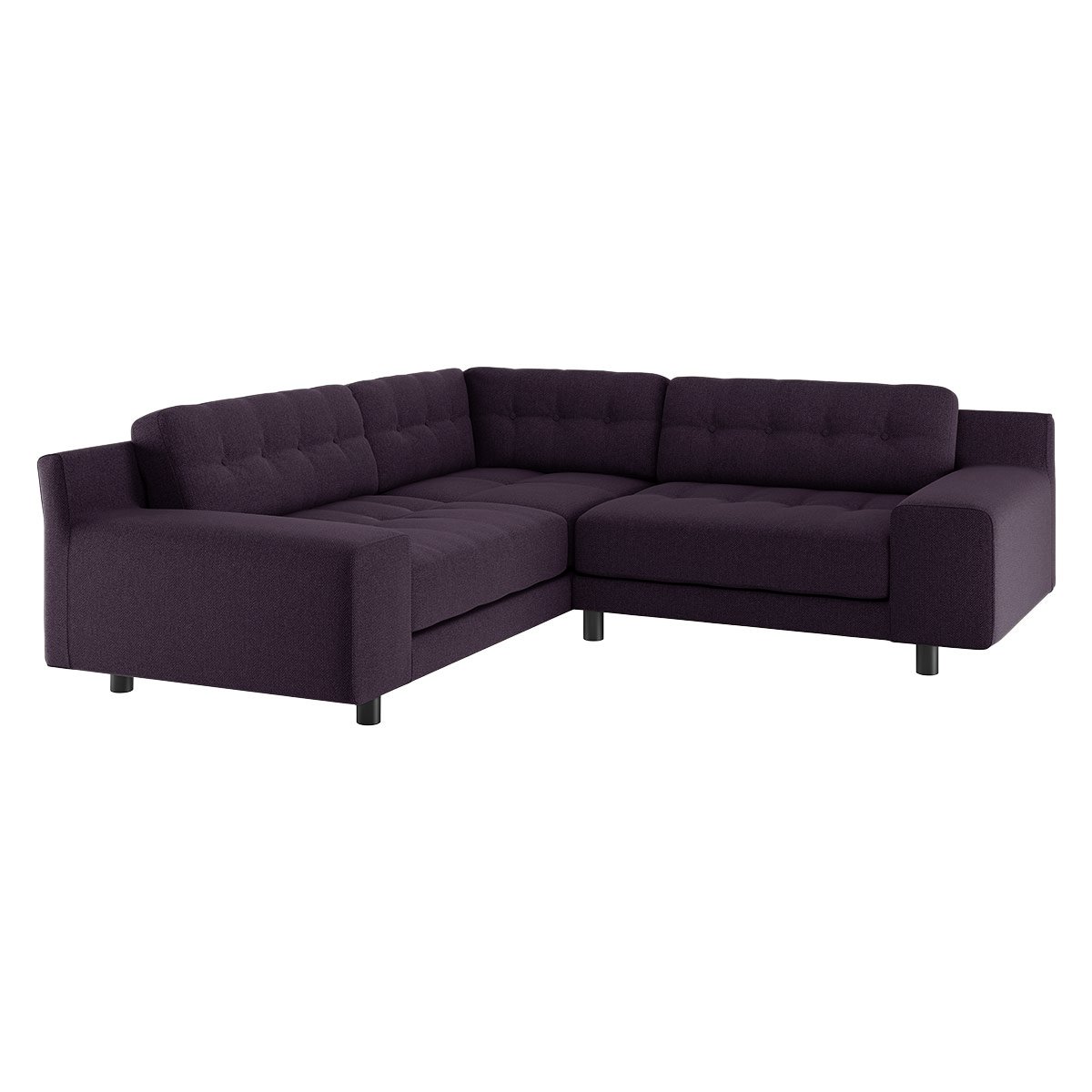 Habitat Hendricks Right Corner Velvet sofa - Dark Purple