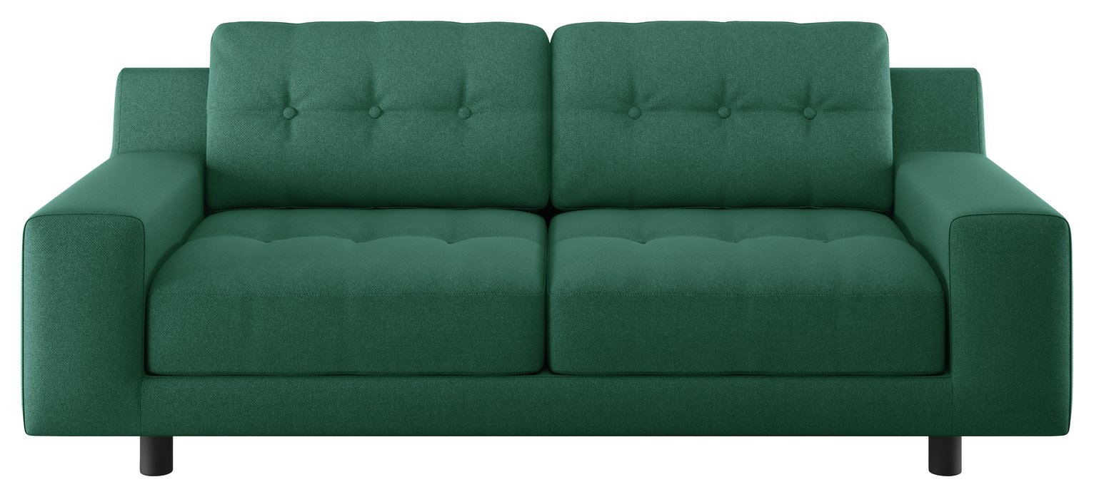 Habitat Hendricks Fabric 2 Seater Sofa - Green
