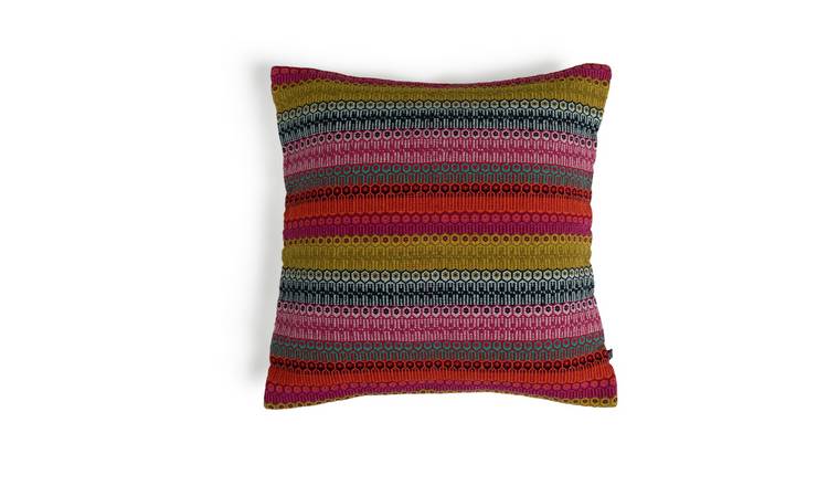 Habitat Agnes Striped Cushion - Multicoloured - 58x58cm