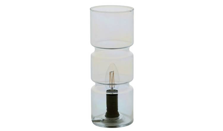 Habitat Fitz Glass Table Lamp - Iridescent
