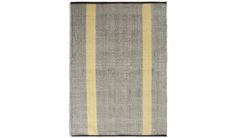 Buy Habitat Flatweave Wool Rug - Grey & Gold - 140x200cm, Rugs