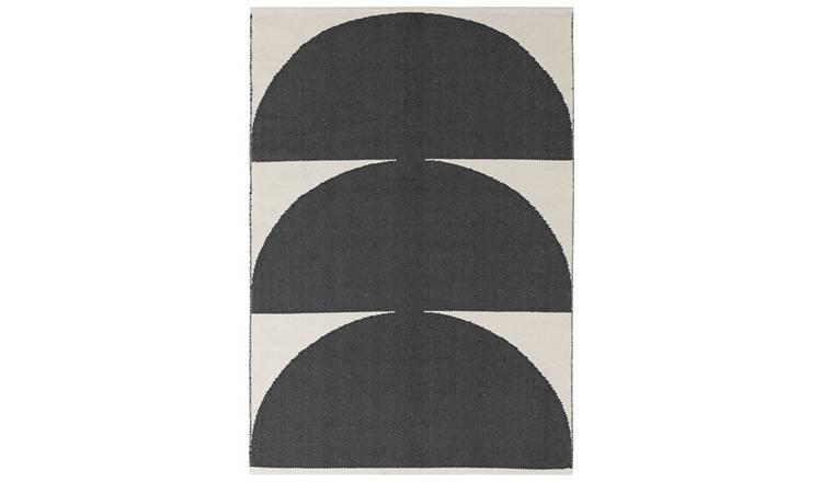 Buy Habitat Geometric Circle Wool Rug - Multi - 120x120cm