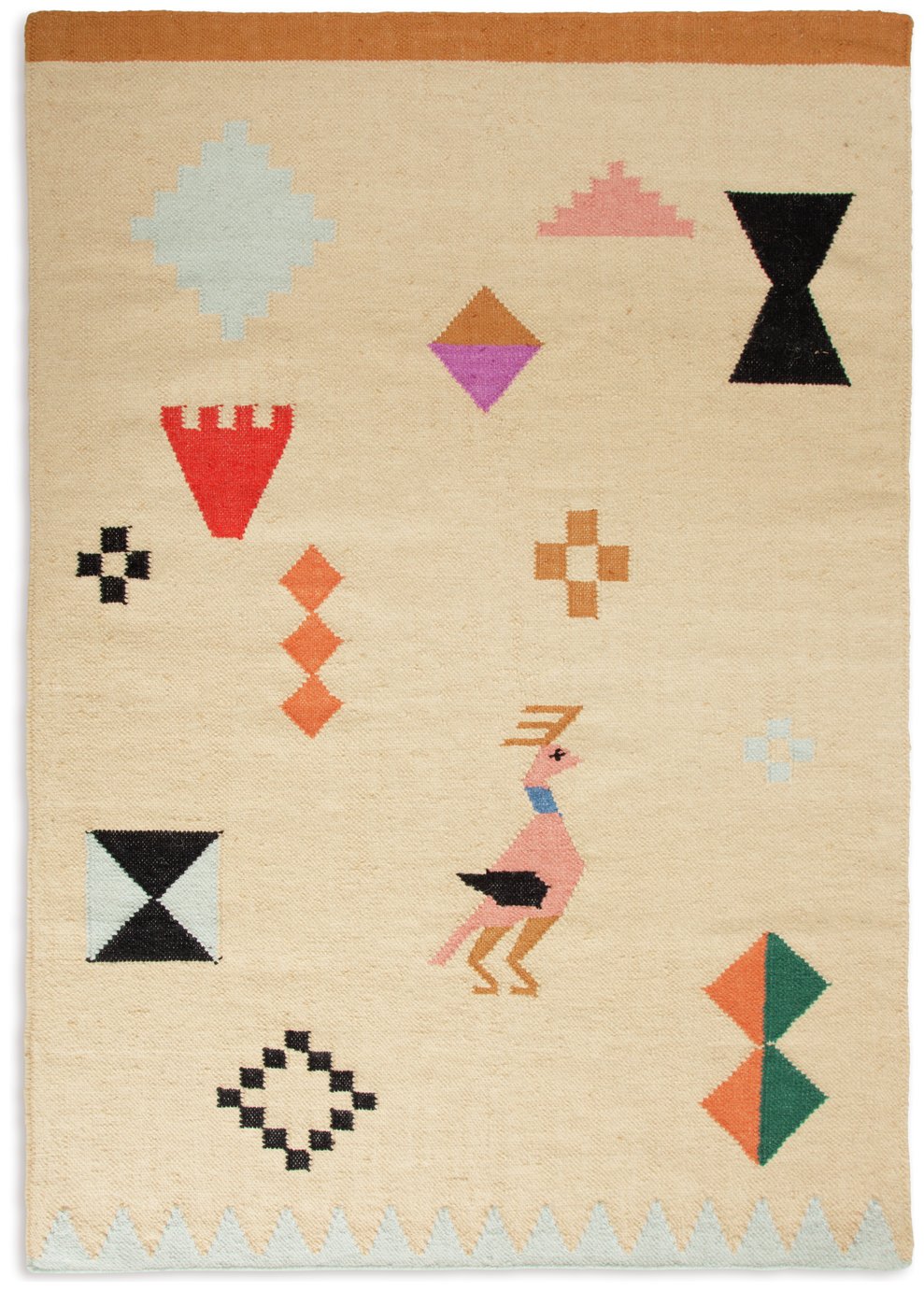 Habitat Lora Flatweave Wool Rug - Multi - 140x200cm