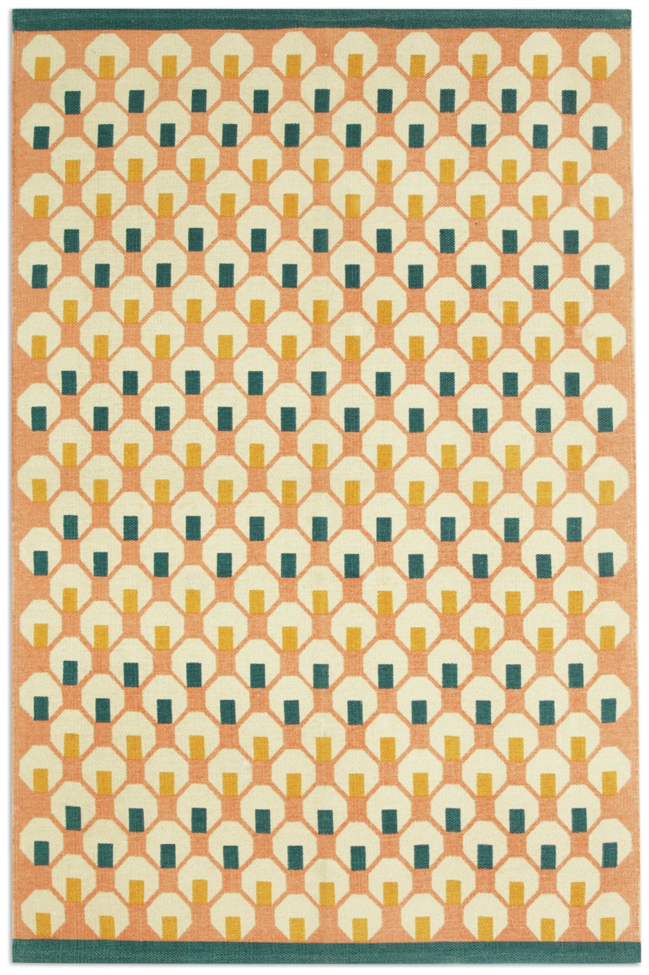 Habitat Octo Flatweave Cotton Rug - Pink - 120x180cm