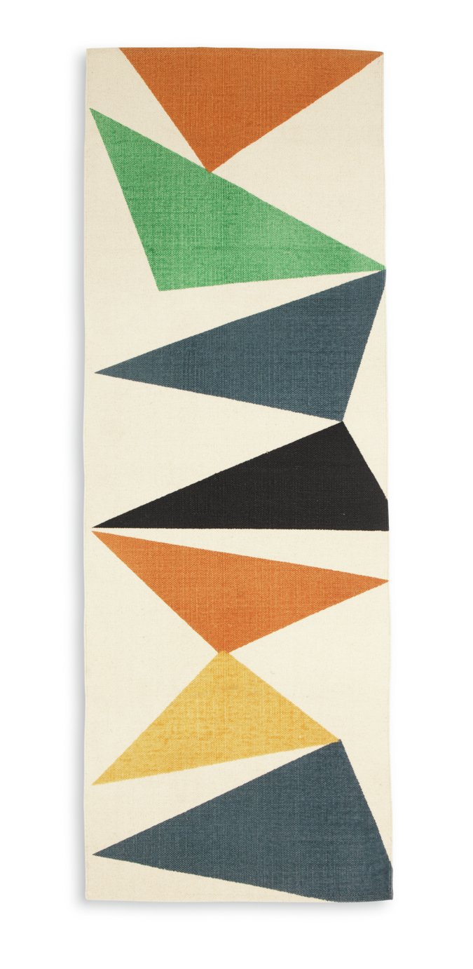 Habitat Tate Flatweave Cotton Runner - Multi - 70x200cm