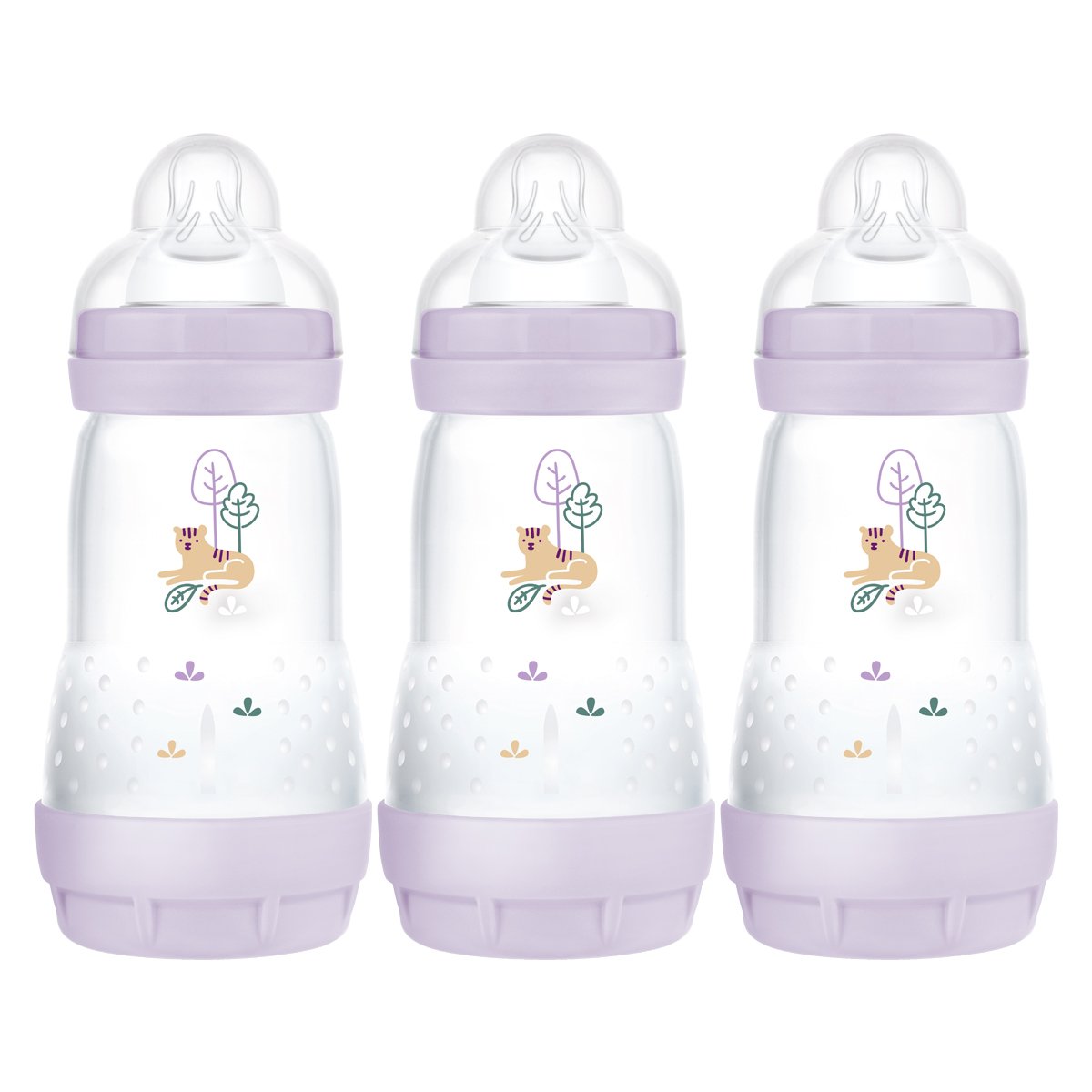 MAM Easy Start Anti-Colic 260ml Bottle 3 Pack - Lilac