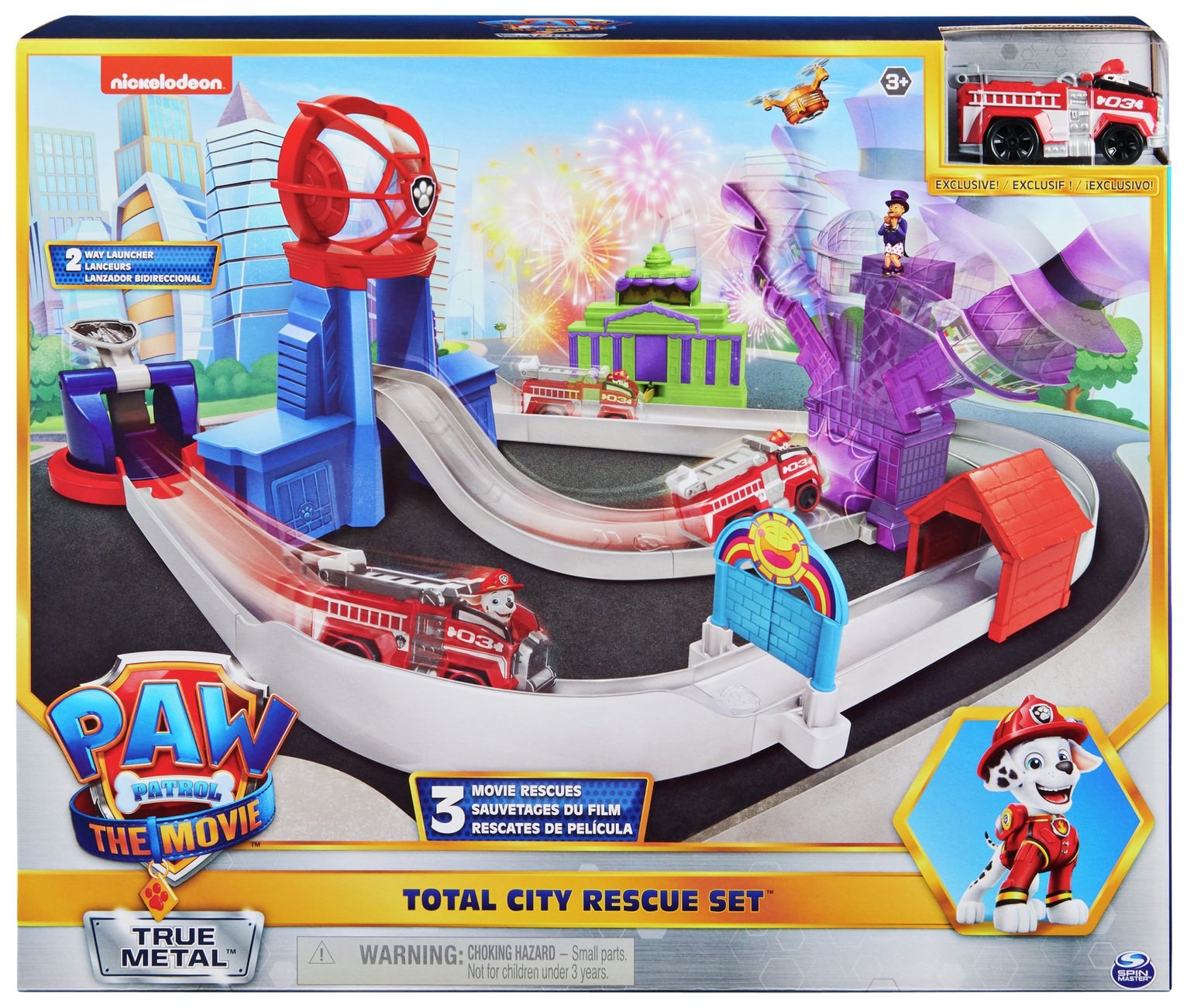 PAW Patrol True Metal Total City Rescue Movie Track Set review
