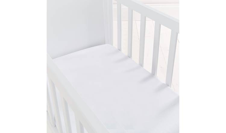 Silentnight Kids White Crib Cotton Fitted Sheets