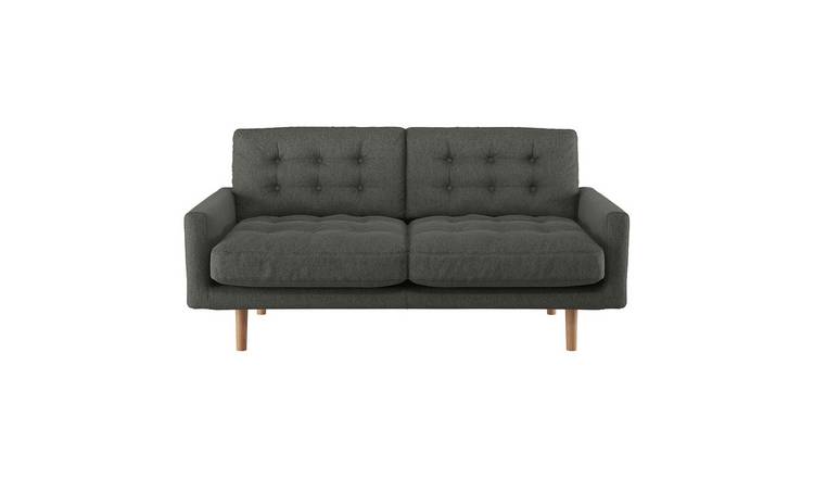 Habitat Fenner 2 Seater Fabric Sofa - Charcoal