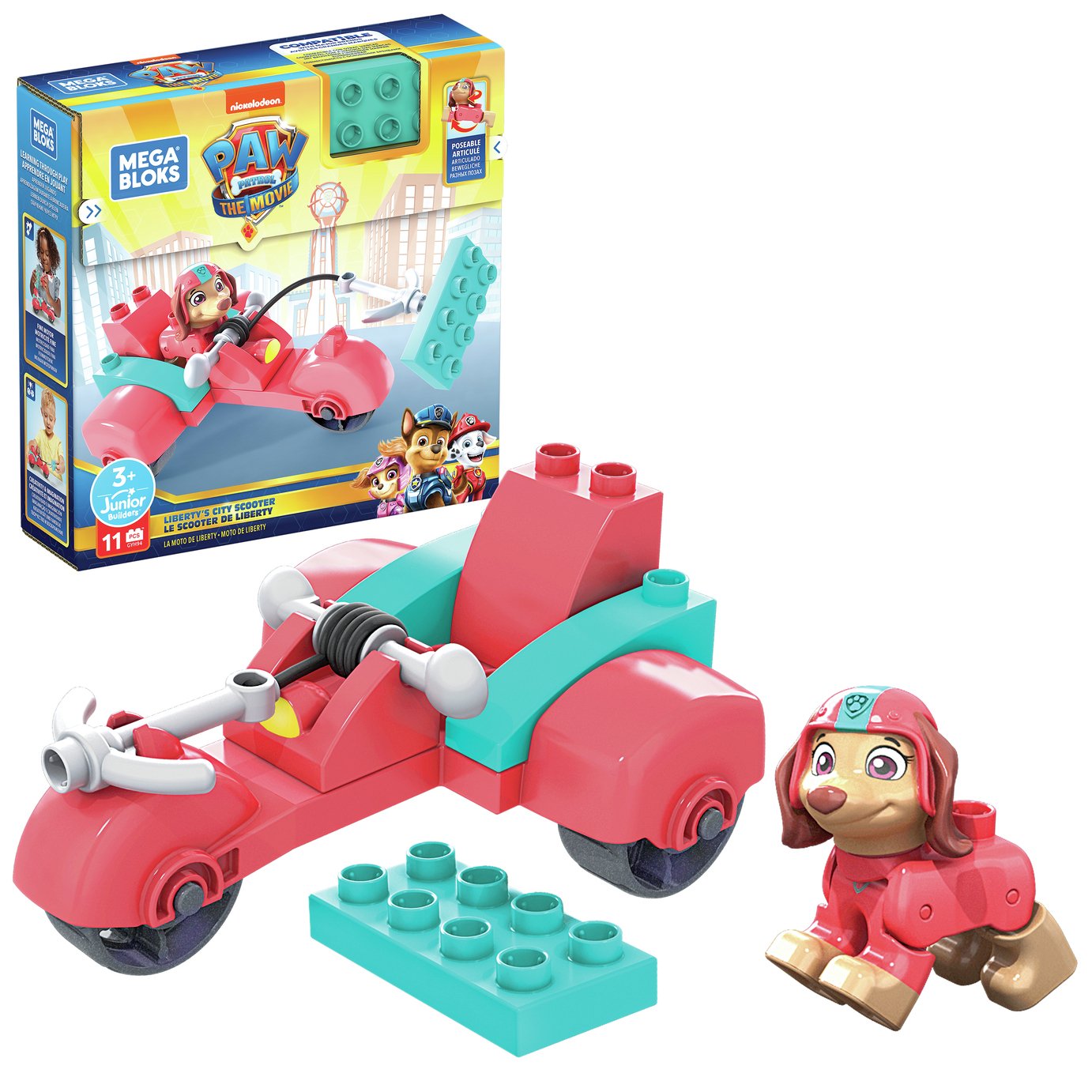 Mega Bloks PAW Patrol: The Movie -Liberty's City Scooter Set review