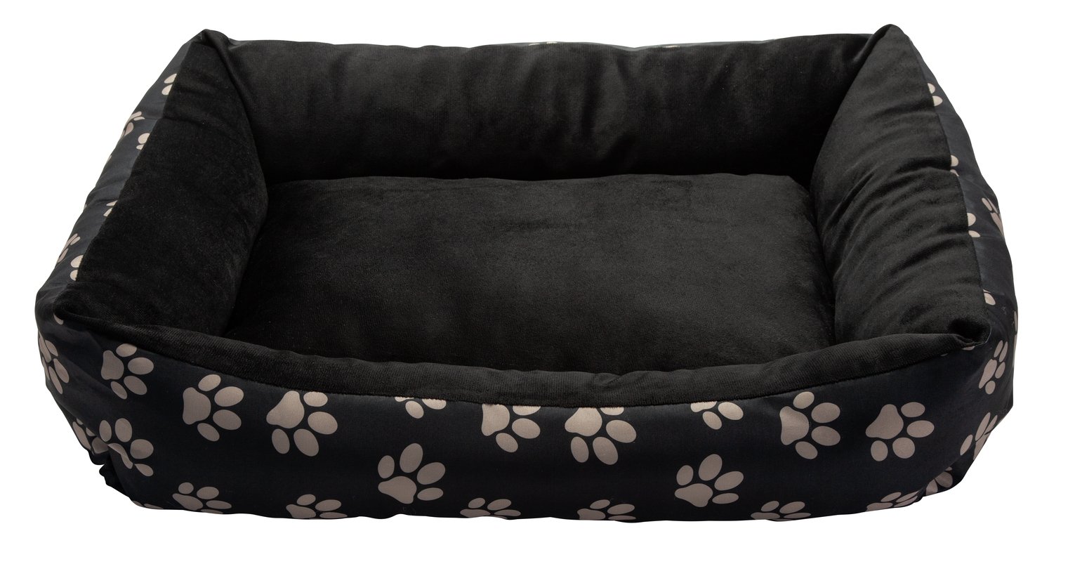 Paw Print Square Pet Bed - Medium