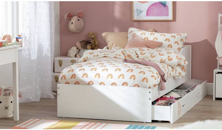 Argos white single bed cheap frame