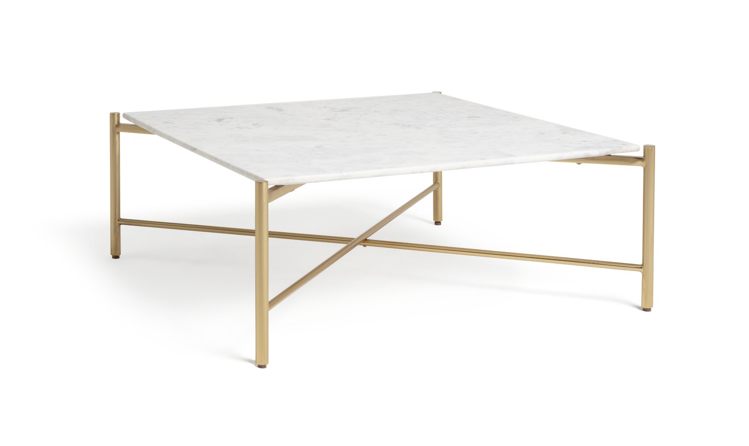 Habitat Elba Solid Marble Coffee Table - Brass