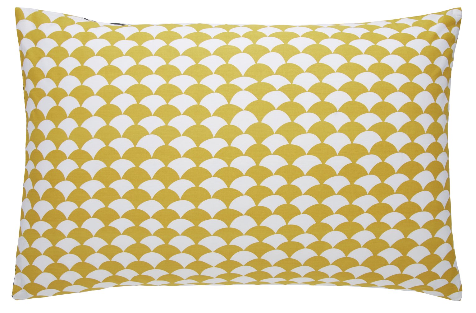 Habitat Scallop Cotton Standard Pillowcase Pair - Mustard