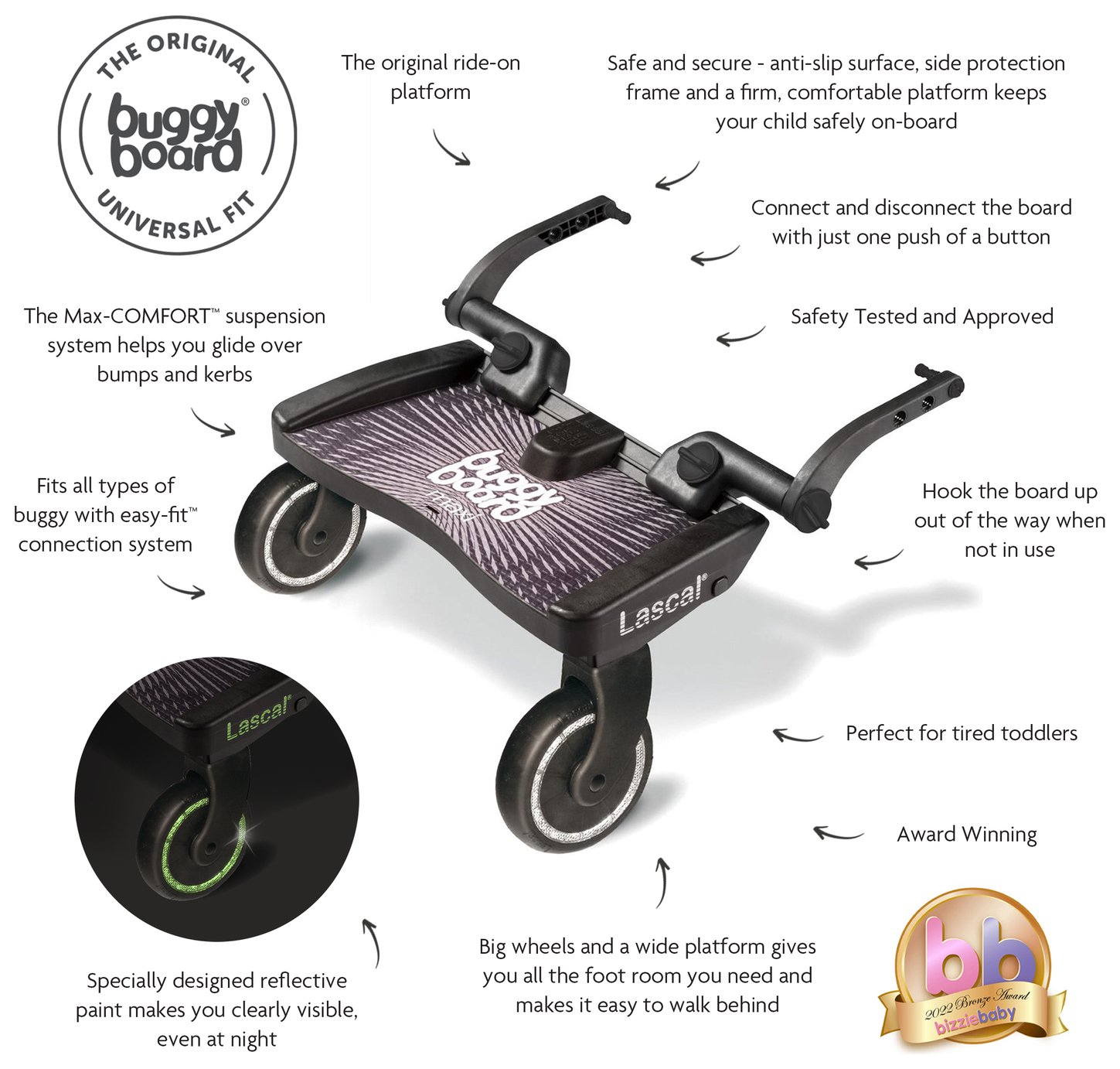 Lascal Maxi BuggyBoard - Black