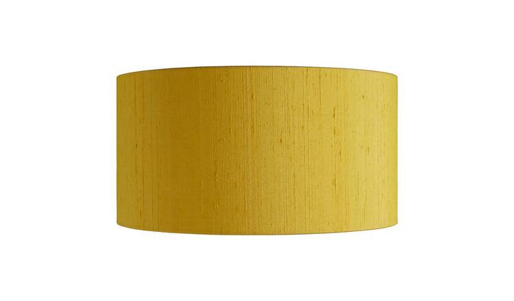 Habitat Drum Silk 35cm Shade - Yellow