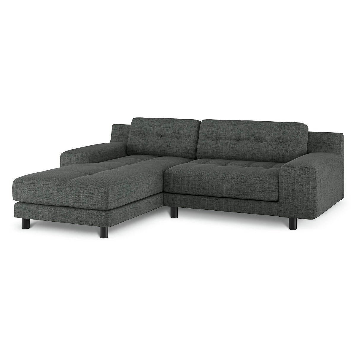 Habitat Hendricks Left Hand Corner Chaise Sofa Charcoal (9435511