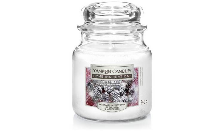 Yankee Candle Medium Jar Single Wick Candle White Pine Cones