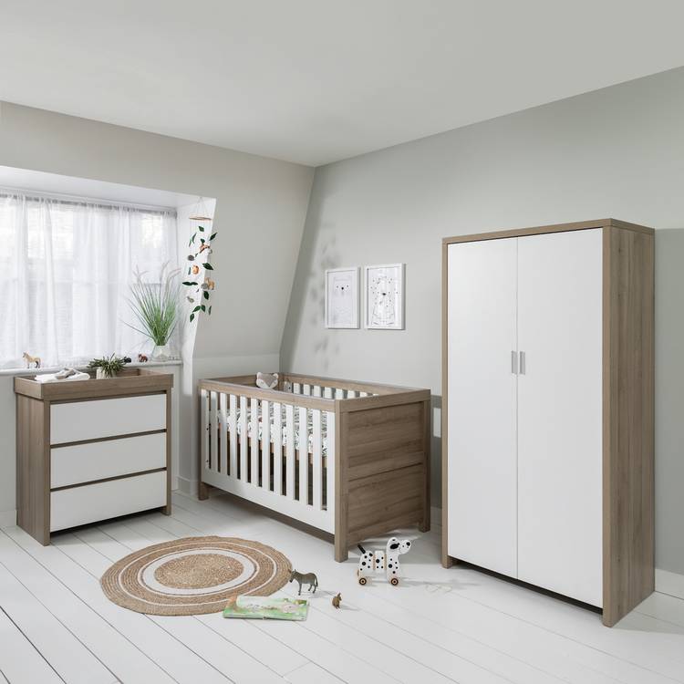 Tutti Bambini Modena 3 Piece Furniture Pack - White Oak 0